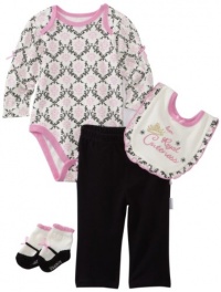 Vitamins Baby Baby-Girls Newborn 4 Piece Creeper Royal Cuteness Pant Set, Black, 9 Months Vitamins Baby Baby-Girls Newborn 4 Piece Creeper Royal Cuteness Pant Set, Black, 9 Months