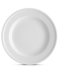 A blank slate. Subtle concentric rings and a timeless silhouette combine in the ultra-versatile Loft Trend Rim salad plate from THOMAS by Rosenthal. Double-fired porcelain proves extra durable, segueing seamlessly from oven to table. A blank slate. Subtle concentric rings and a timeless silhouette combine in the ultra-versatile Loft Trend Rim salad plate from THOMAS by Rosenthal. Double-fired porcelain proves extra durable, segueing seamlessly from oven to table.