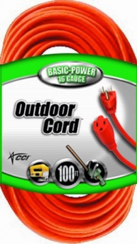 Coleman Cable 02309 16/3 Vinyl Outdoor Extension Cord, Orange, 100-Feet Coleman Cable 02309 16/3 Vinyl Outdoor Extension Cord, Orange, 100-Feet