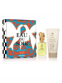 The doves of Eau du Soir celebrate love. White and golden, they are enhanced by a blue and coral-printed background and a black and white draughtboard around the box. Set includes: Eau du Soir, 1.7 oz. and an Eau du Soir Body Cream, 3.4 oz. Made in France. The doves of Eau du Soir celebrate love. White and golden, they are enhanced by a blue and coral-printed background and a black and white draughtboard around the box. Set includes: Eau du Soir, 1.7 oz. and an Eau du Soir Body Cream, 3.4 oz. Made in France.