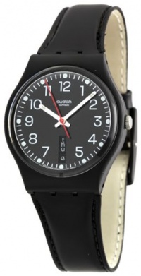 Swatch Women's GB750 Quartz Black Dial Plastic Measures Seconds Watch Swatch Women's GB750 Quartz Black Dial Plastic Measures Seconds Watch