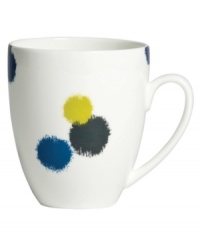 Vera Wang brings new excitement to white bone china with the tie-dye-inspired Ikat pattern from her collection of Wedgwood dinnerware. The dishes have splashes of indigo blue, citron and lavender that enhance this simple mug for a look that's sleek and modern yet refreshingly playful. (Clearance) Vera Wang brings new excitement to white bone china with the tie-dye-inspired Ikat pattern from her collection of Wedgwood dinnerware. The dishes have splashes of indigo blue, citron and lavender that enhance this simple mug for a look that's sleek and modern yet refreshingly playful. (Clearance)