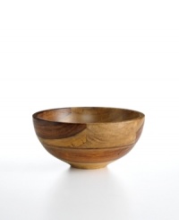 Out of the woods. Crafted in beautiful sheesham hardwood, this Martha Stewart Collection salad bowl is a natural choice for casual entertaining. Out of the woods. Crafted in beautiful sheesham hardwood, this Martha Stewart Collection salad bowl is a natural choice for casual entertaining.