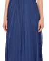 Aidan Mattox Sweet Chiffon Pleated Beaded Eve Gown Dress