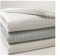 Hudson Park Cross Diamond Quilted Queen Coverlet-White Hudson Park Cross Diamond Quilted Queen Coverlet-White