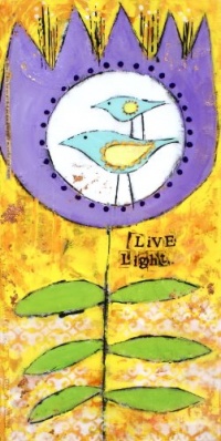 Live Light 14x32 Limited-Edition Artistic Planked Wood Sign by Cindy Wunsch Live Light 14x32 Limited-Edition Artistic Planked Wood Sign by Cindy Wunsch