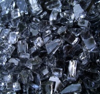 Fireglass Fireplace Fire Pit Glass, ~1/4 GRAY 10 LBS Fireglass Fireplace Fire Pit Glass, ~1/4 GRAY 10 LBS