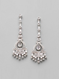 EXCLUSIVELY AT SAKS. Exquisite sparkle with a vintage look, combining cubic zirconia and crystals in a stylized rhodium-plated setting. Cubic zirconia and crystal Rhodium plated Drop, about 2 Post back Imported EXCLUSIVELY AT SAKS. Exquisite sparkle with a vintage look, combining cubic zirconia and crystals in a stylized rhodium-plated setting. Cubic zirconia and crystal Rhodium plated Drop, about 2 Post back Imported