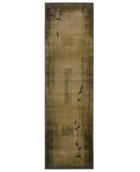 A long runner that is ideal for hallways and entryways. Beautiful and modest, this rug features a faded backdrop of earth hues gradually ascending from dark to light, creating a subtle yet graceful look. Elegant, curvilinear vines are patterned on the rug, completing its stunning style. Easy-care polypropylene ensures durability. A long runner that is ideal for hallways and entryways. Beautiful and modest, this rug features a faded backdrop of earth hues gradually ascending from dark to light, creating a subtle yet graceful look. Elegant, curvilinear vines are patterned on the rug, completing its stunning style. Easy-care polypropylene ensures durability.
