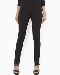 A slim, fitted leg creates a modern look on the flattering Mani pant in sleek stretch jersey. A slim, fitted leg creates a modern look on the flattering Mani pant in sleek stretch jersey.