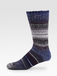 A thick wool blend, in soft, multicolored stripes is an ideal choice to wear under your winter boots for all day comfort.Mid-calf height52% wool/46% acrylic/1% elastane/1% polyamideMachine washImported A thick wool blend, in soft, multicolored stripes is an ideal choice to wear under your winter boots for all day comfort.Mid-calf height52% wool/46% acrylic/1% elastane/1% polyamideMachine washImported