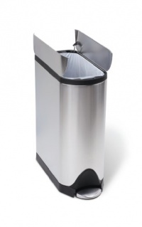 simplehuman Butterfly Step Trash Can, Fingerprint-Proof Brushed Stainless Steel, 38 Liters /10 Gallons simplehuman Butterfly Step Trash Can, Fingerprint-Proof Brushed Stainless Steel, 38 Liters /10 Gallons