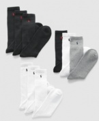 Available in extended sizes, this 3 pack of Polo crew socks fits the bill for convenience and comfort.