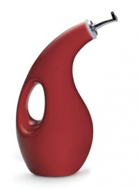 Rachael Ray Stoneware EVOO Oil Dispensing Bottle, Red Rachael Ray Stoneware EVOO Oil Dispensing Bottle, Red