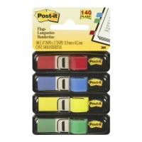 Post-it Flags, Assorted Primary Colors, 1/2-Inch Wide, 35/Dispenser, 4-Dispensers/Pack Post-it Flags, Assorted Primary Colors, 1/2-Inch Wide, 35/Dispenser, 4-Dispensers/Pack
