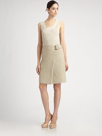The perfect layering piece, woven in finespun linen and finished with a subtle banded neckline.Banded scoopneckSleeveless56% linen/44% viscoseDry cleanMade in SwitzerlandModel shown is 5'11 (180cm) wearing US size 4. The perfect layering piece, woven in finespun linen and finished with a subtle banded neckline.Banded scoopneckSleeveless56% linen/44% viscoseDry cleanMade in SwitzerlandModel shown is 5'11 (180cm) wearing US size 4.