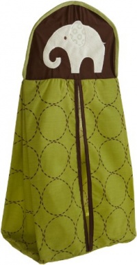 Carter's Green Elephant Diaper Stacker, Green/Choc, 26 X 12.5 Carter's Green Elephant Diaper Stacker, Green/Choc, 26 X 12.5