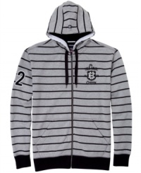 With an easy zip-up style, this hoodie from Ecko Unltd adds sweet skater style to your weekend wardrobe. With an easy zip-up style, this hoodie from Ecko Unltd adds sweet skater style to your weekend wardrobe.