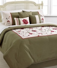 Hallmart Collectibles Vineyard Rose King 7 Piece Comforter Bed In A Bag Set Hallmart Collectibles Vineyard Rose King 7 Piece Comforter Bed In A Bag Set