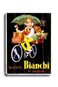Arte House Wooden Sign, Bianchi Bicycle Umbrella Arte House Wooden Sign, Bianchi Bicycle Umbrella