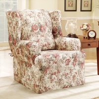 Sure Fit 121326246_RED Chloe Wing Chair Slipcover, Red Sure Fit 121326246_RED Chloe Wing Chair Slipcover, Red