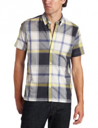 Ben Sherman Men's Short Sleeve Oversized Marl Check Shirt