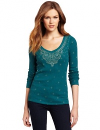 Lucky Brand Women's Sari Printed Thermal Shirt Lucky Brand Women's Sari Printed Thermal Shirt