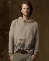 An all-time favorite for easy, effortless style, this popover hoodie sticks to its casual roots with a soft French terry construction and rugged safari graphics. An all-time favorite for easy, effortless style, this popover hoodie sticks to its casual roots with a soft French terry construction and rugged safari graphics.