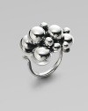 Make a simple statement with this sterling silver piece featuring an organic cluster of spheres. Sterling silverAdjustable fit Width, about 1Imported