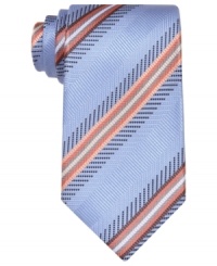 Take your nine-to-five style up a notch with this sophisticated striped tie from Countess Mara. Take your nine-to-five style up a notch with this sophisticated striped tie from Countess Mara.