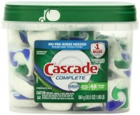 Cascade Complete All-in-1 ActionPacs Dishwasher Detergent, Fresh Scent, 48-Count Cascade Complete All-in-1 ActionPacs Dishwasher Detergent, Fresh Scent, 48-Count