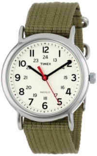 Timex Unisex T2N651 Weekender Watch with  Olive Nylon Strap