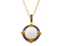 Carlo Viani® White Abalone Pendant in 14k Yellow Gold Plated Silver Carlo Viani® White Abalone Pendant in 14k Yellow Gold Plated Silver