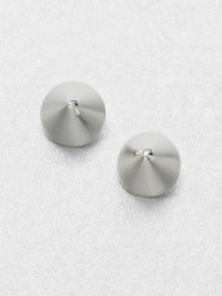 From the Mini Collection. Simple geometric cone-shaped studs add subtle shimmer and architectural elegance.Silverplated brassDiameter, about ½Sterling silver post backMade in USA