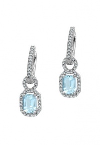 Effy Jewlery 14K White Gold Aquamarine & Diamond Earrings, 2.30 TCW