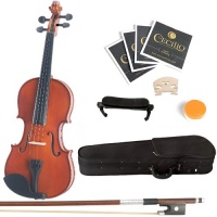 Mendini 3/4 MV200 Solid Wood Violin in Natural Finish with Hard Case, Shoulder Rest, Bow, Rosin and Extra Strings Mendini 3/4 MV200 Solid Wood Violin in Natural Finish with Hard Case, Shoulder Rest, Bow, Rosin and Extra Strings