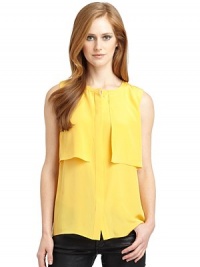 THE LOOKTiered bustConcealed button-frontTHE FITAbout 22 from shoulder to hemTHE MATERIALSilkCARE & ORIGINDry cleanImportedModel shown is 5'9 (175cm) wearing US size 4. THE LOOKTiered bustConcealed button-frontTHE FITAbout 22 from shoulder to hemTHE MATERIALSilkCARE & ORIGINDry cleanImportedModel shown is 5'9 (175cm) wearing US size 4.