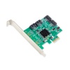 IO Crest SATA III 4 Port PCI-e 2.0 x1 Card with Low Profile Bracket (SI-PEX40064)