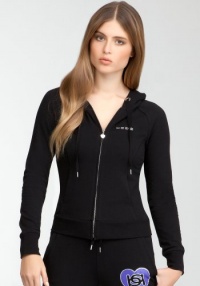 bebe Bebe Logo Threaded Heart Hoodie -Web Exclusive bebe Bebe Logo Threaded Heart Hoodie -Web Exclusive