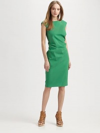 EXCLUSIVELY AT SAKS. Elegant draping and petite cap sleeves add feminine style to this classic silhouette. BoatneckCap sleevesSide ruchingConcealed side zipAbout 22 from natural waist71% viscose/23% polyamide/6% elastaneDry cleanImportedModel shown is 5'9½ (176cm) wearing US size 4. EXCLUSIVELY AT SAKS. Elegant draping and petite cap sleeves add feminine style to this classic silhouette. BoatneckCap sleevesSide ruchingConcealed side zipAbout 22 from natural waist71% viscose/23% polyamide/6% elastaneDry cleanImportedModel shown is 5'9½ (176cm) wearing US size 4.
