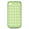 LUXMO HD Crystal Skin Case Green Checker for iPhone 4 CSIP4GRCK