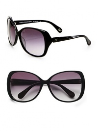 These chic frames feature modern appeal and logo temples. Available in black with smoke gradient lens or dark tortoise with brown gradient lens. Logo temples100% UV protectionImported These chic frames feature modern appeal and logo temples. Available in black with smoke gradient lens or dark tortoise with brown gradient lens. Logo temples100% UV protectionImported