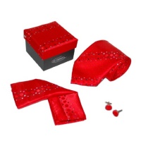 Mens La Cravatta Mens Necktie Set in MATCHING GIFT BOX: 100% Microfiber Neck Tie with Cufflinks & Handkerchief (Size: one size) Mens La Cravatta Mens Necktie Set in MATCHING GIFT BOX: 100% Microfiber Neck Tie with Cufflinks & Handkerchief (Size: one size)