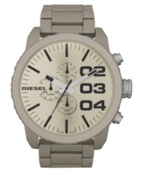 Hit the ground running with this rugged and reliable chronograph watch from Diesel. Hit the ground running with this rugged and reliable chronograph watch from Diesel.