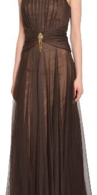 BADGLEY MISCHKA Strapless Silk Long Gown Dress 6 BADGLEY MISCHKA Strapless Silk Long Gown Dress 6