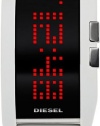 Diesel Watches Men's White Color Domination LED Digital Black Dial Watch (White)