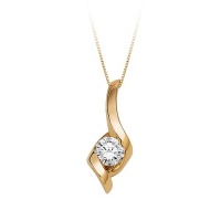1/3 ct. Diamond Sirena Solitaire Pendant in 14K Yellow Gold 1/3 ct. Diamond Sirena Solitaire Pendant in 14K Yellow Gold