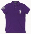 Polo Ralph Lauren Men's Custom Wimbledon Big Pony Polo Shirt (Large, Purple)