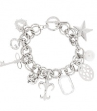 G by GUESS Women's Charm Silver Chain Bracelet, SILVER G by GUESS Women's Charm Silver Chain Bracelet, SILVER