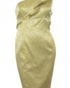 Jacquard Ruffled One Shoulder Dress (18, Stone)